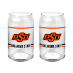 Set of 2 Oklahoma State Cowboys 16oz XD Ring Can Glasses