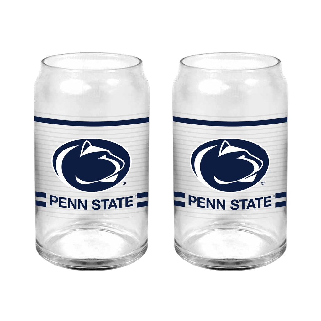 Set of 2 Penn State Nittany Lions 16oz XD Ring Can Glasses