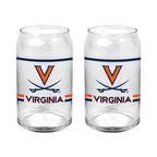 Set of 2 Virginia Cavaliers 16oz XD Ring Can Glasses