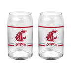 Set of 2 Washington State Cougars 16oz XD Ring Can Glasses