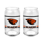 Set of 2 Oregon State Beavers 16oz XD Ring Can Glasses