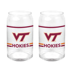 Set of 2 Virginia Tech Hokies 16oz XD Ring Can Glasses