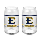 Set of 2 East Tennessee Buccaneers 16oz XD Ring Can Glasses