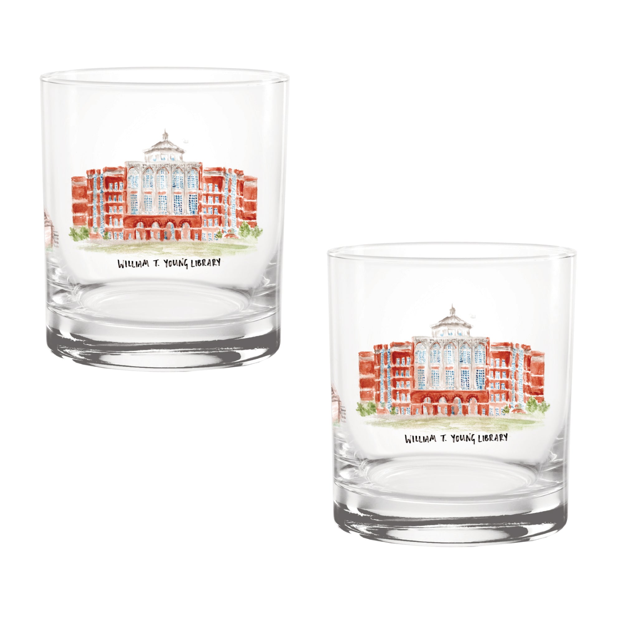 14oz Kentucky Wildcats Laura Wilcox University Collection 2-Pack Glass Set