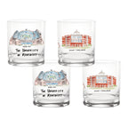 Set of 4 Kentucky Wildcats Laura Wilcox University Collection 14oz Rocks Glasses