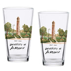 16oz Alabama Crimson Tide 2-Pack Pint Set by Laura Wilcox