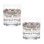 14oz Arkansas Razorbacks Laura Wilcox University Collection 2-Pack Glass Set