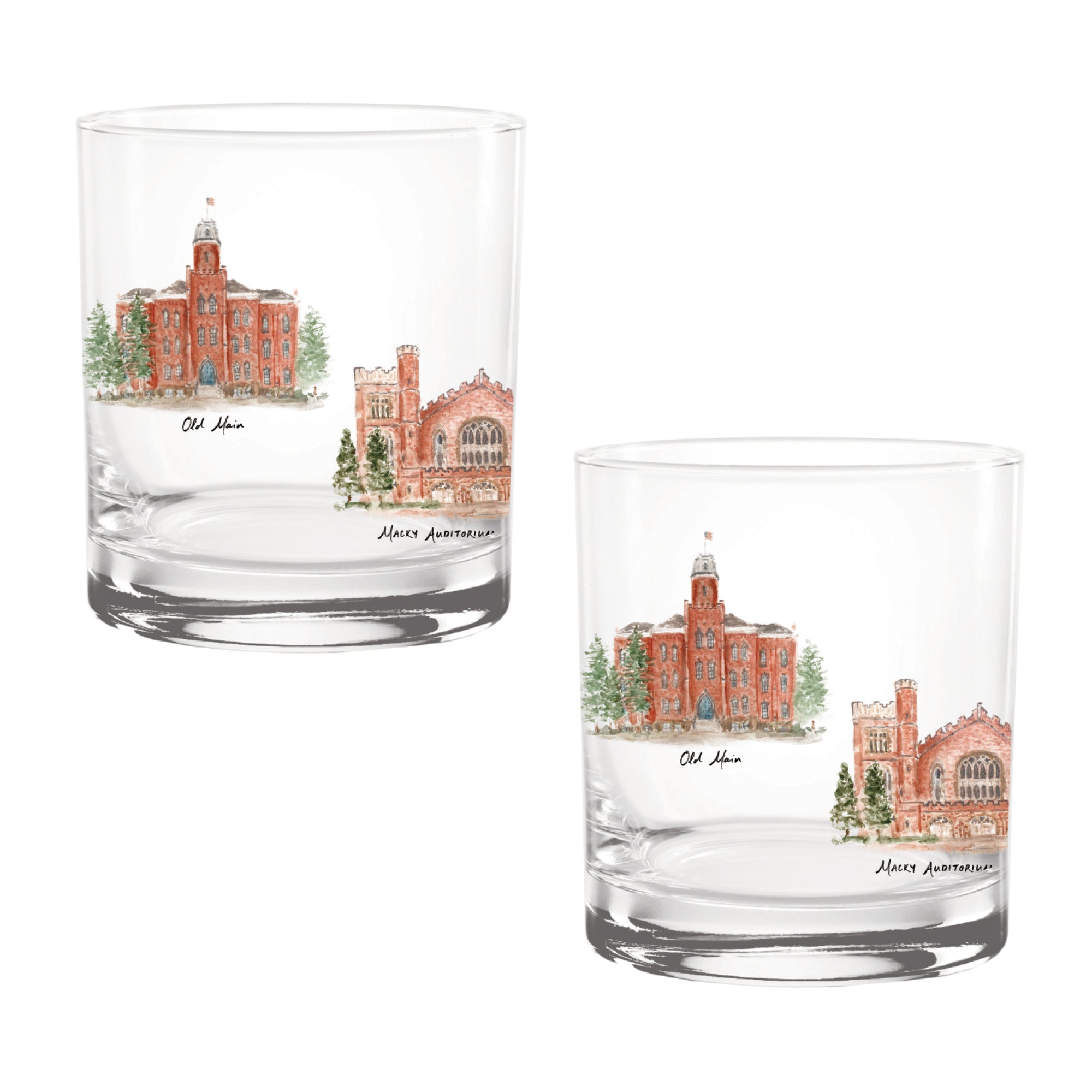 14oz Colorado Buffaloes Laura Wilcox University Collection 2-Pack Glass Set