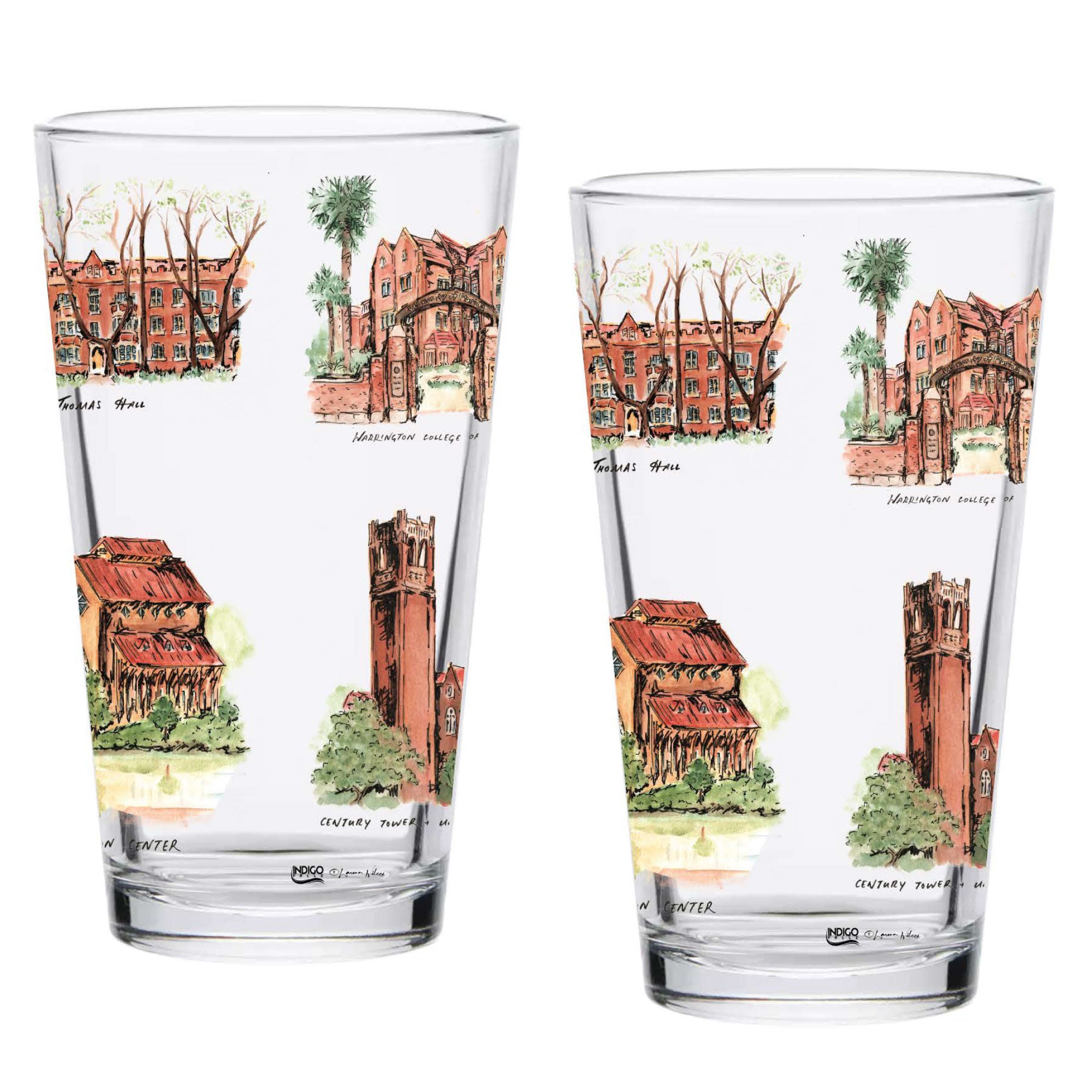 16oz Florida Gators 2-Pack Pint Set by Laura Wilcox