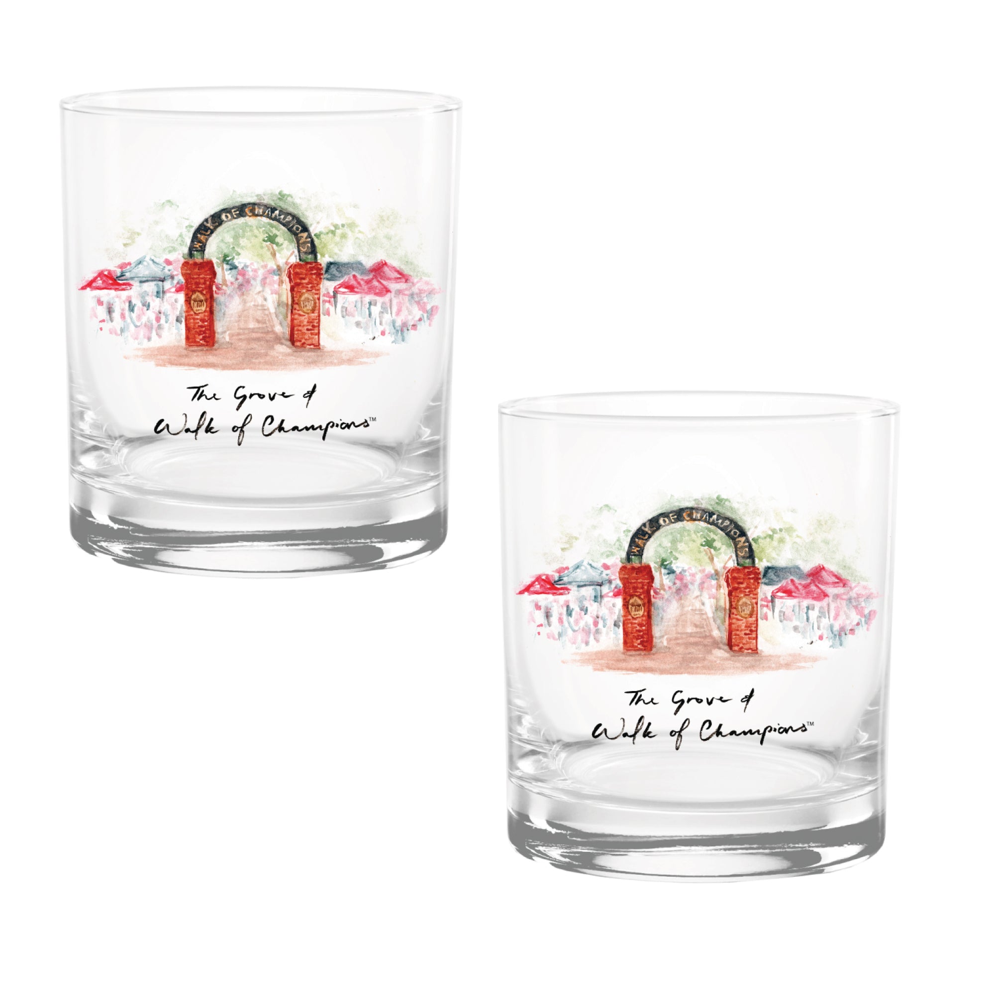 14oz Ole Miss Rebels Laura Wilcox University Collection 2-Pack Glass Set
