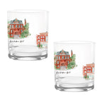 14oz Nebraska Cornhuskers Laura Wilcox University Collection 2-Pack Glass Set