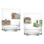 14oz North Carolina Tar Heels Laura Wilcox University Collection 2-Pack Glass Set
