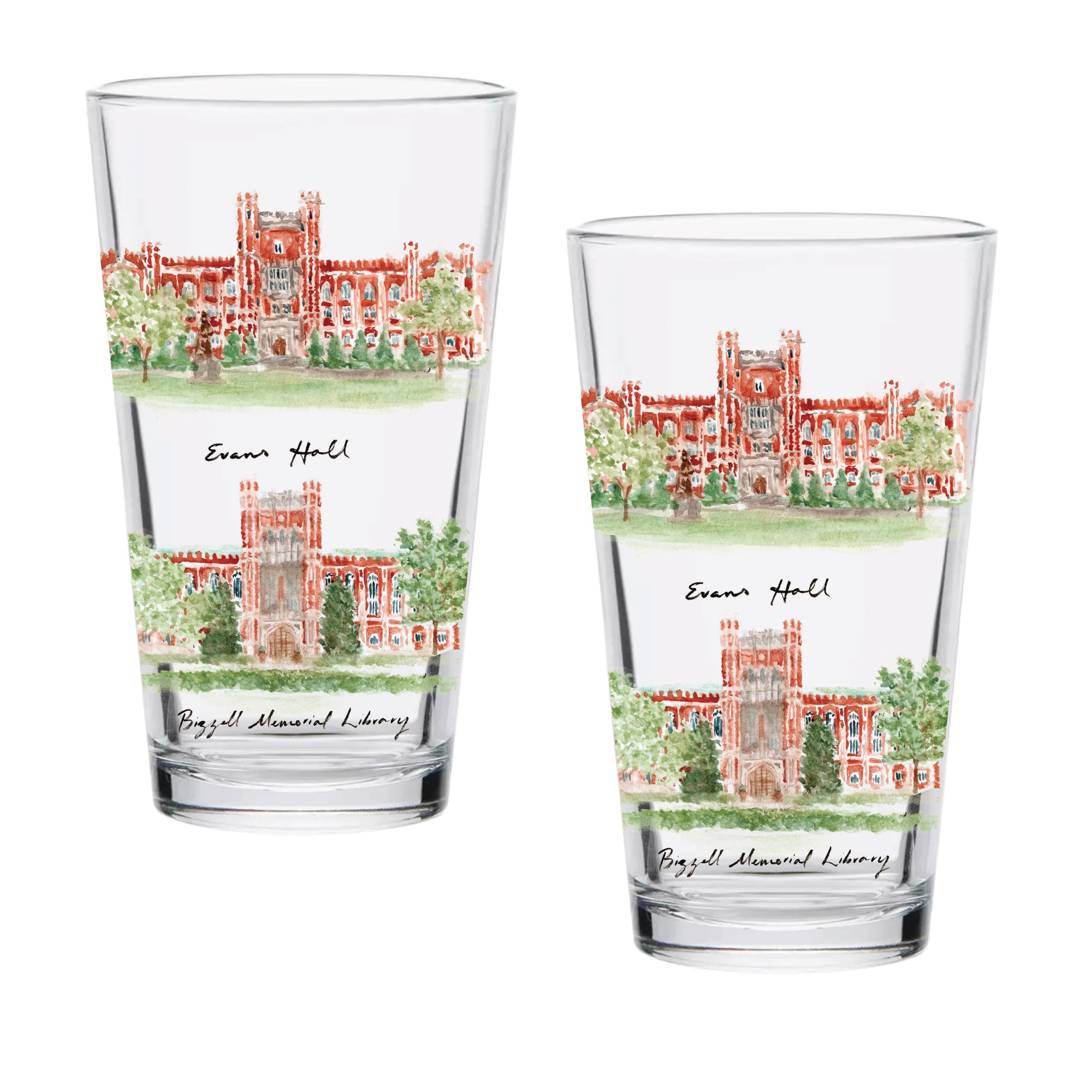 16oz Oklahoma Sooners 2-Pack Pint Set by Laura Wilcox