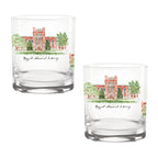 14oz Oklahoma Sooners Laura Wilcox University Collection 2-Pack Glass Set