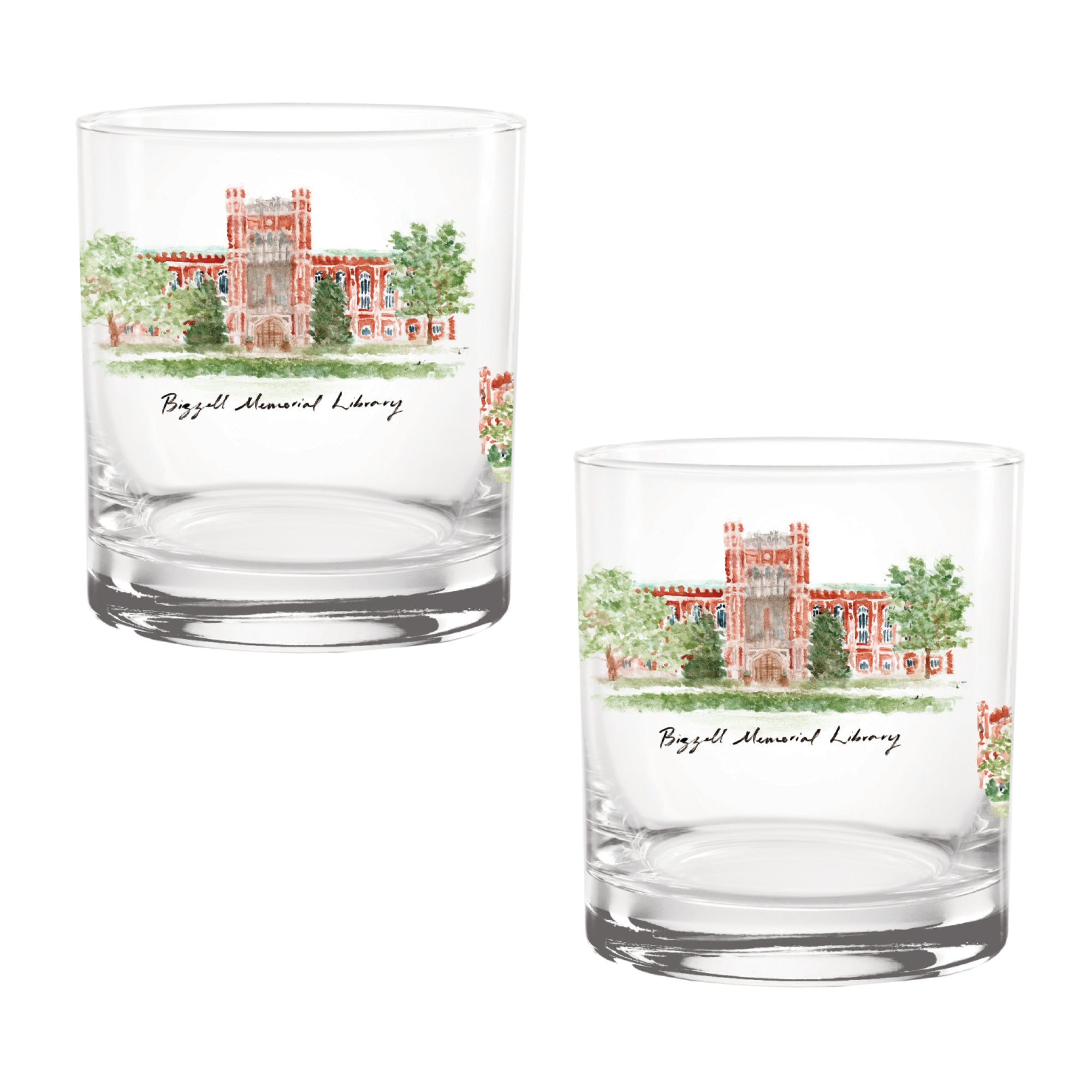 14oz Oklahoma Sooners Laura Wilcox University Collection 2-Pack Glass Set