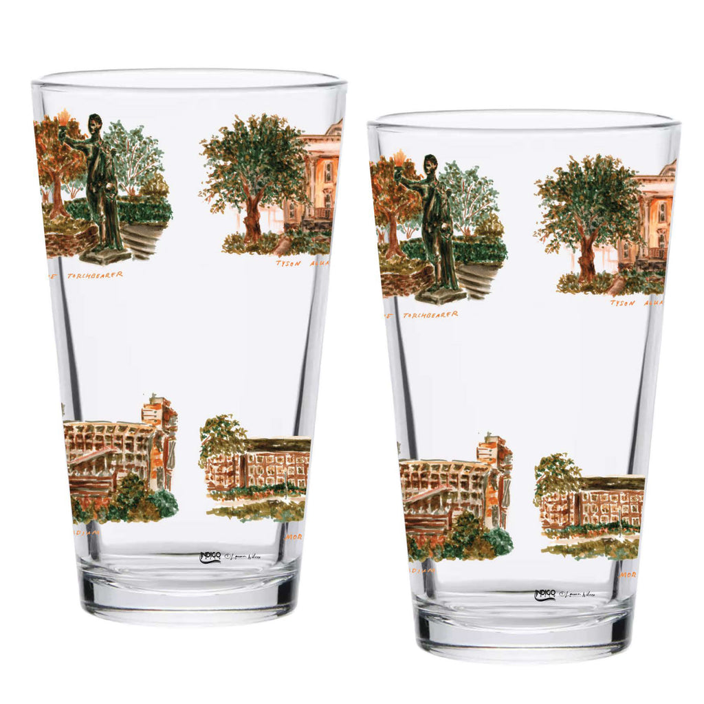 16oz Tennessee Volunteers 2-Pack Pint Set by Laura Wilcox