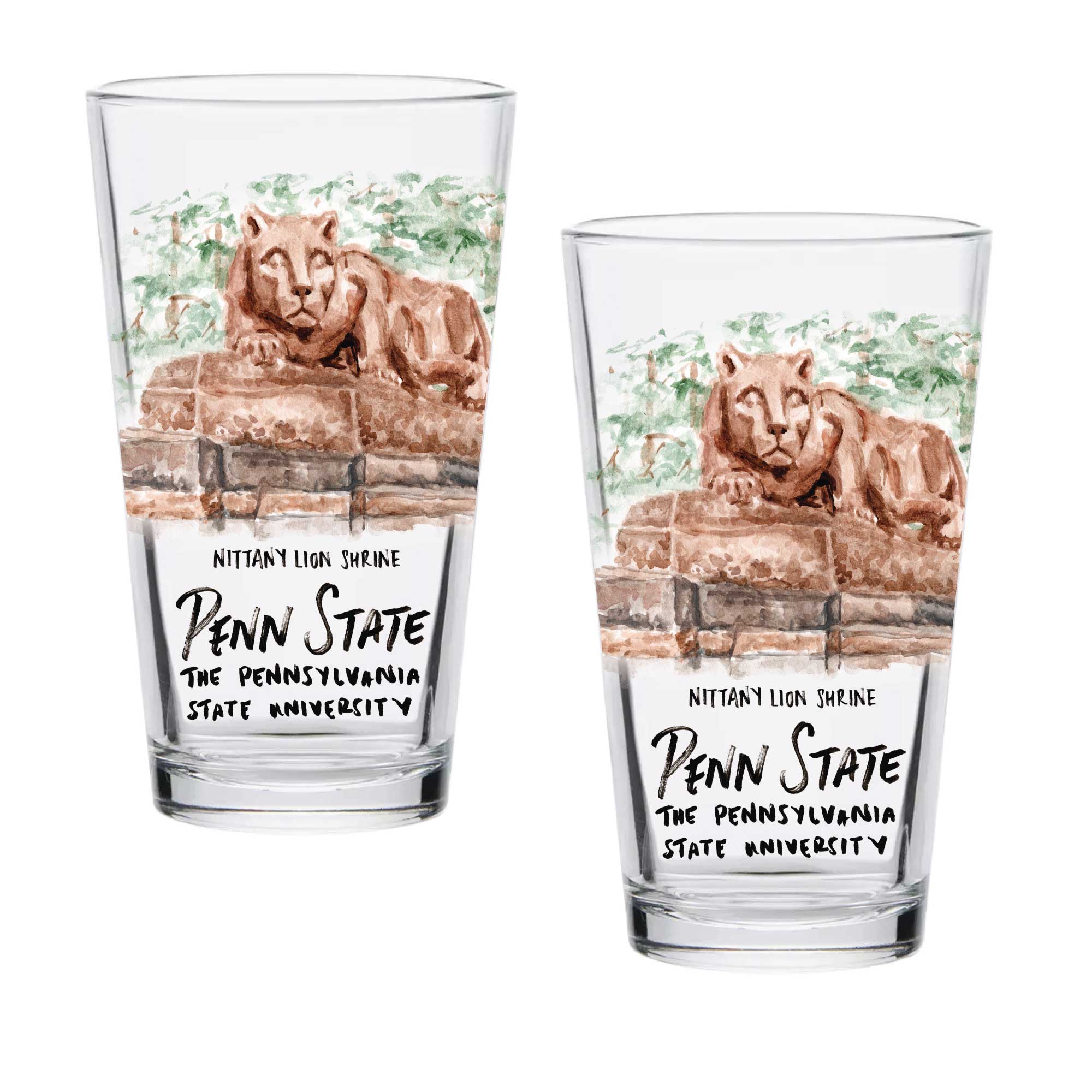 16oz Penn State Nittany Lions 2-Pack Pint Set by Laura Wilcox
