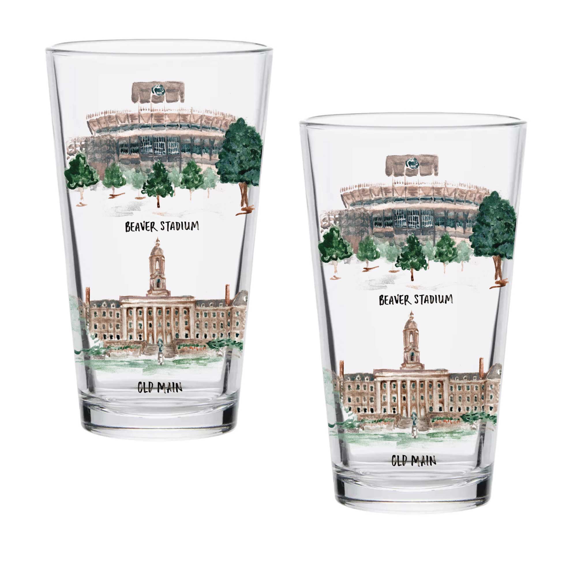 16oz Penn State Nittany Lions 2-Pack Pint Set by Laura Wilcox