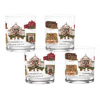 Set of 4 Wisconsin Badgers Laura Wilcox University Collection 14oz Rocks Glasses