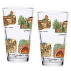 16oz Notre Dame Fighting Irish 2-Pack Pint Set by Laura Wilcox