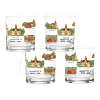 Set of 4 Notre Dame Fighting Irish Laura Wilcox University Collection 14oz Rocks Glasses
