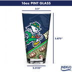 Set of 4 Notre Dame Fighting Irish Celtic Football Leprechaun 16oz Pints