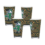 Set of 4 Notre Dame Fighting Irish Celtic Golf Leprechaun 16oz Pints