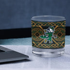 Set of 4 Notre Dame Fighting Irish Celtic Golf Leprechaun 14oz Rocks Glasses