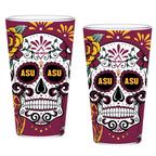 Set of 2 Arizona State Dia de los Muertos Pint Glasses