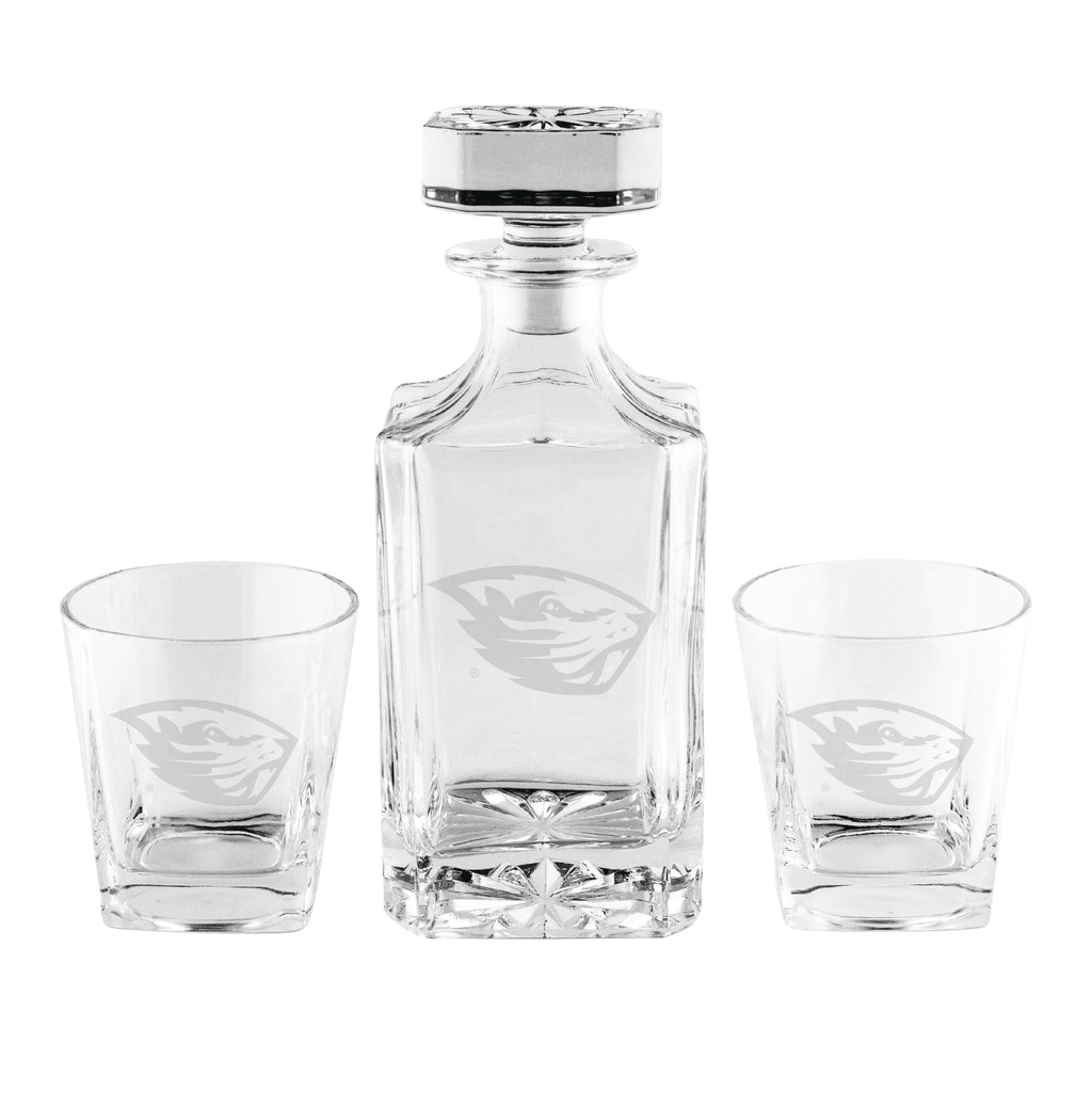 Oregon State Beavers 3-piece Decanter Set