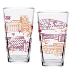 Set of 2 Virginia Tech Hokies Campus Line Art 16oz Pints