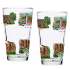 16oz Oregon Ducks 2-Pack Pint Set by Laura Wilcox
