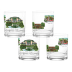 Set of 4 Oregon Ducks Laura Wilcox University Collection 14oz Rocks Glasses