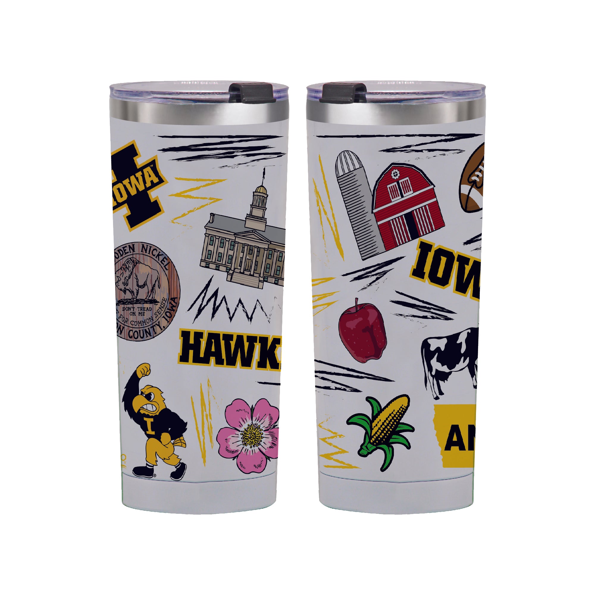Iowa Hawkeyes 24oz Local Stainless Steel Tumbler
