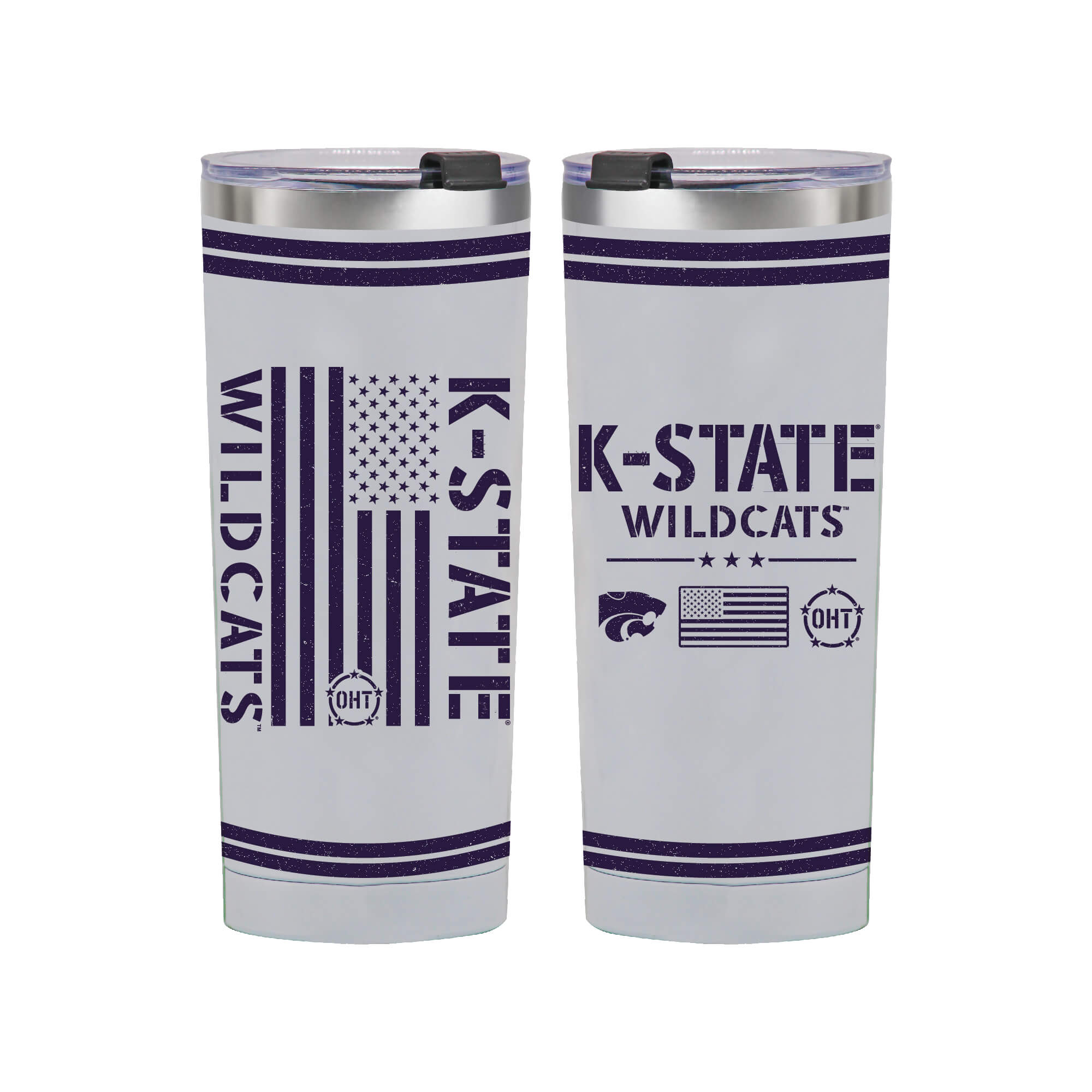 24oz Kansas State Wildcats OHT TC Flag Tumbler