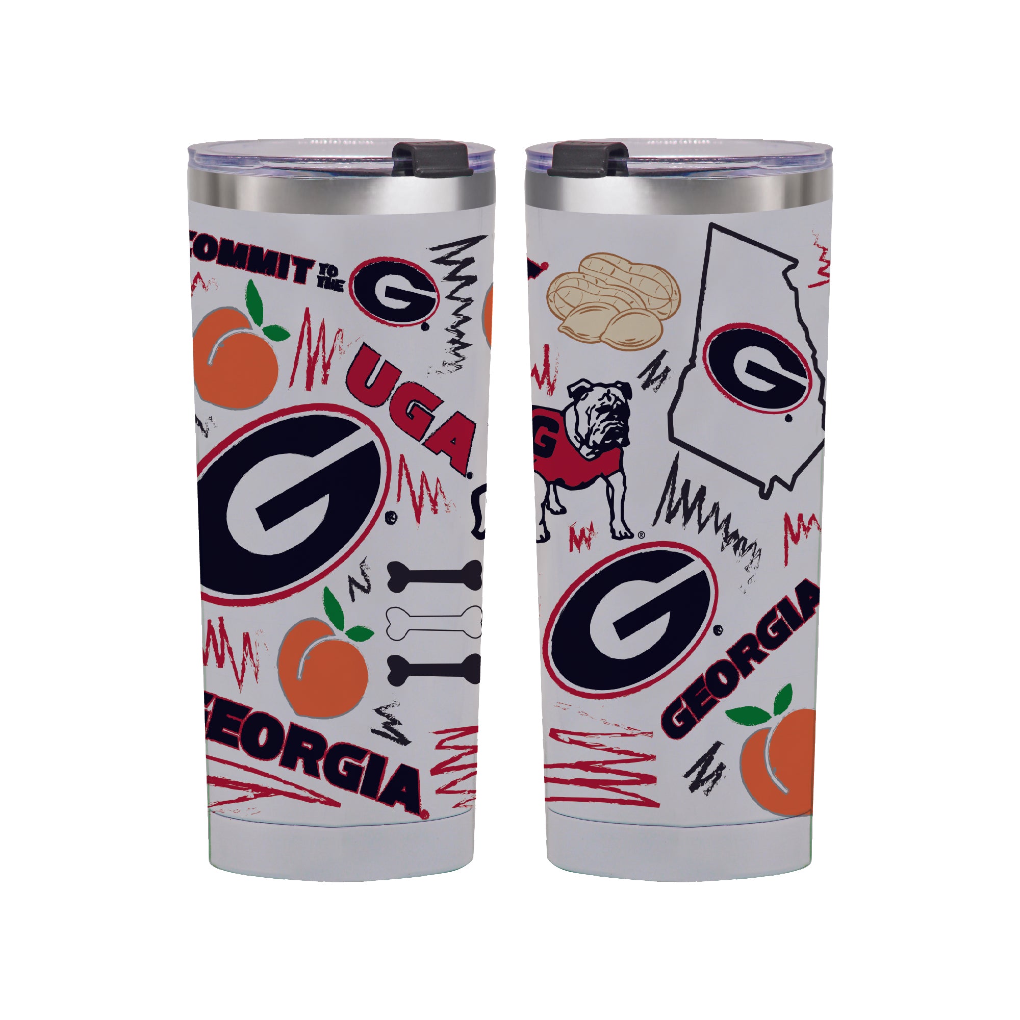 Georgia Bulldogs 24oz Local Stainless Steel Tumbler