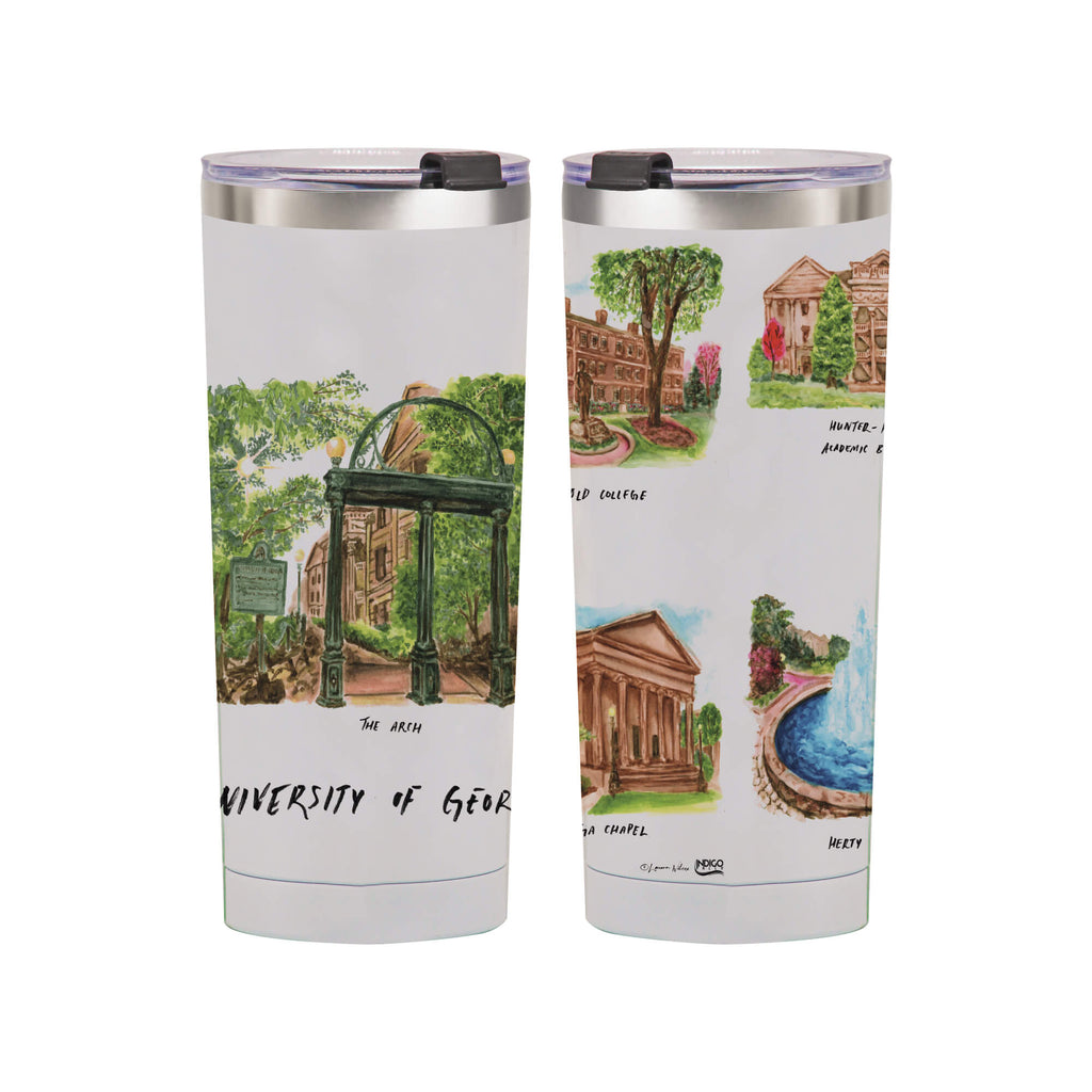Georgia Bulldogs 24oz Stainless Steel Tumbler by Laura Wilcox