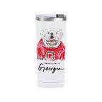 Georgia Bulldogs Mascot by Laura Wilcox 24oz Stainless Steel Tumbler