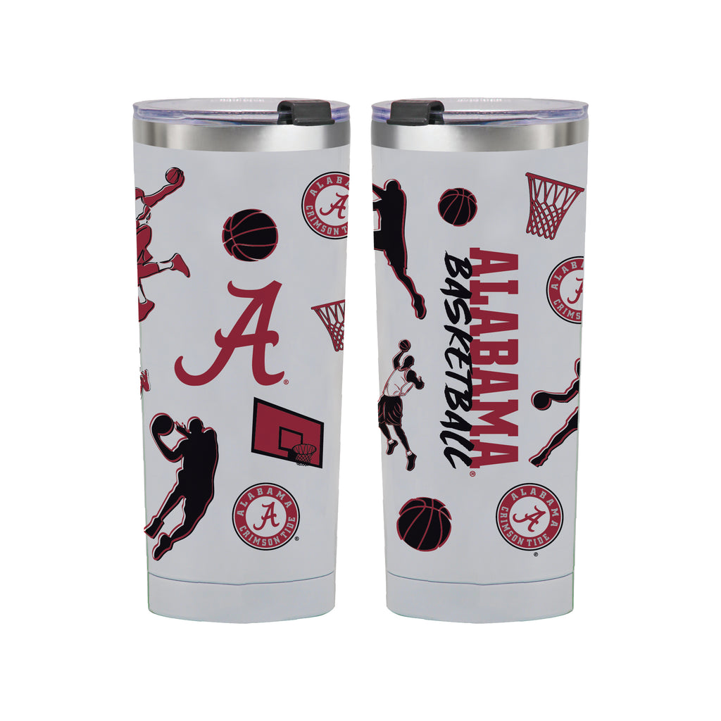 24oz Alabama Crimson Tide Basketball Sketch Tumbler