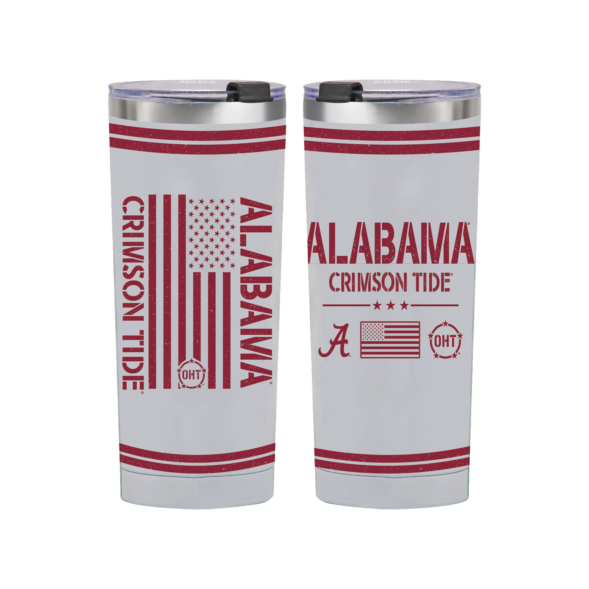 24oz Alabama Crimson Tide OHT TC Flag Tumbler