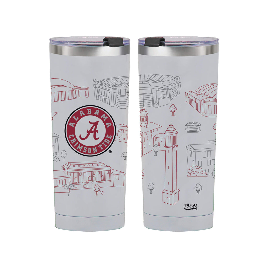Alabama Crimson Tide 24oz Campus Line Art Tumbler