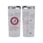 Alabama Crimson Tide 24oz Campus Line Art Tumbler