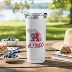 Alabama Crimson Tide Mascot by Laura Wilcox 24oz Stainless Steel Tumbler