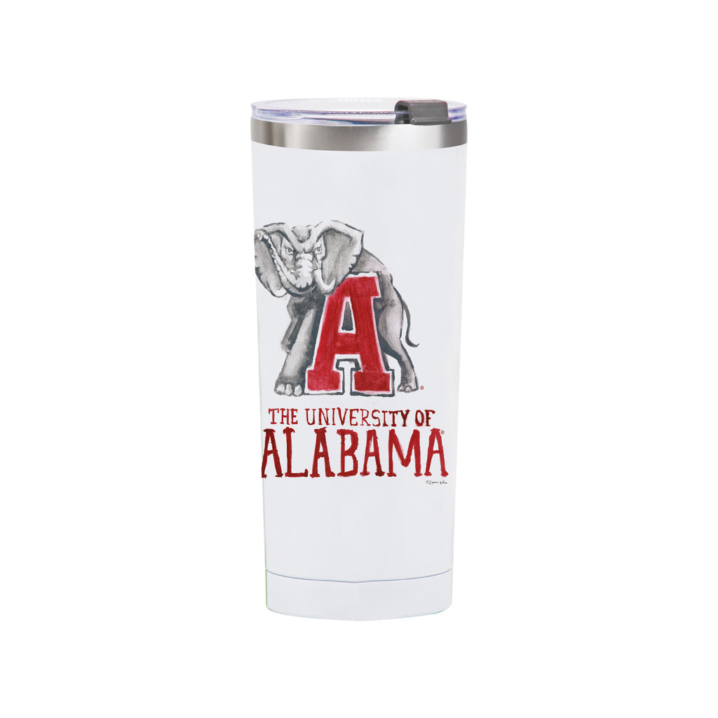 Alabama Crimson Tide Mascot by Laura Wilcox 24oz Stainless Steel Tumbler