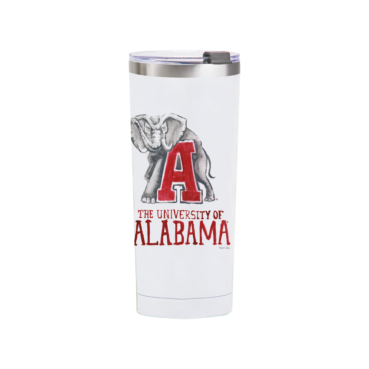Alabama Crimson Tide Mascot by Laura Wilcox 24oz Stainless Steel Tumbler