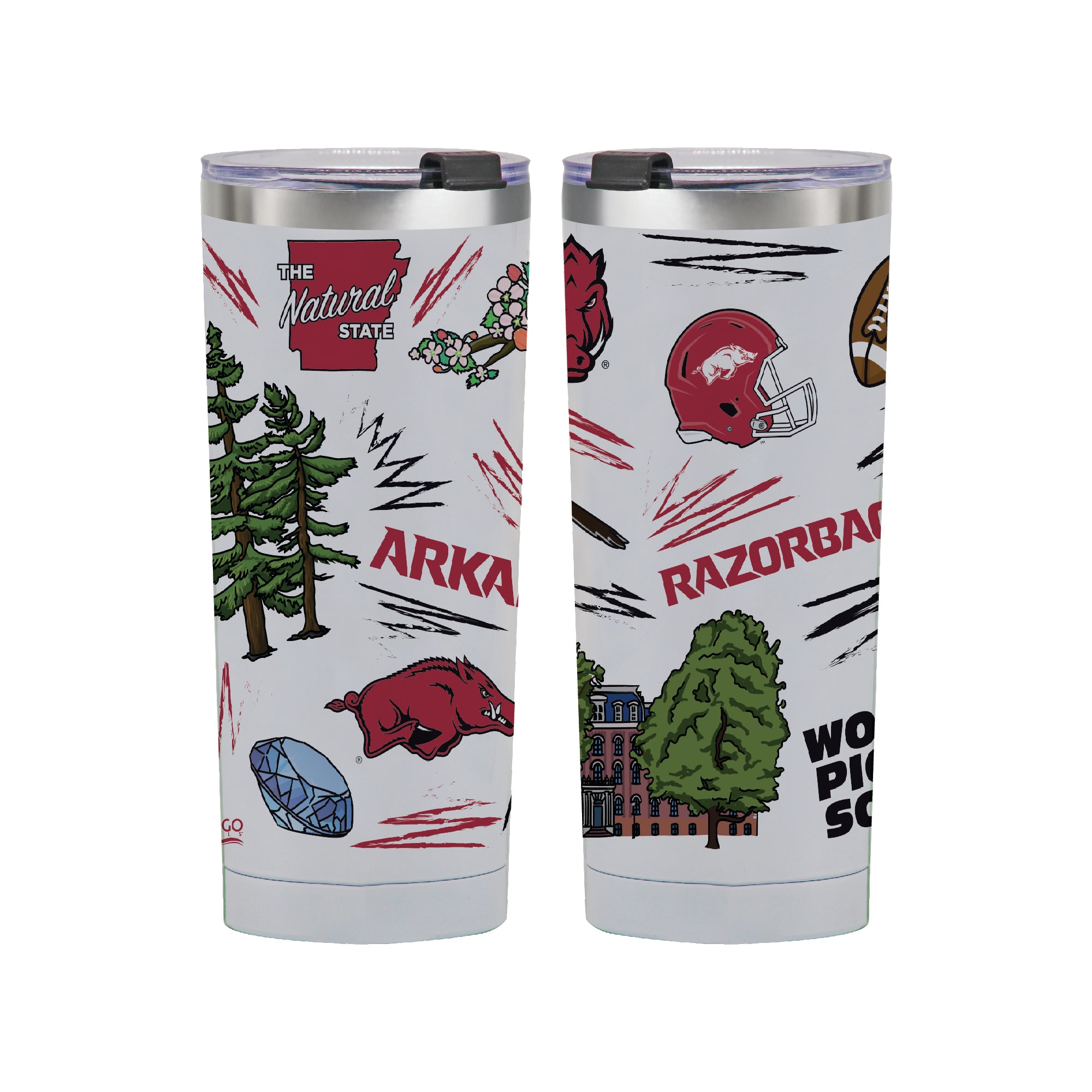 Arkansas Razorbacks 24oz Local Stainless Steel Tumbler