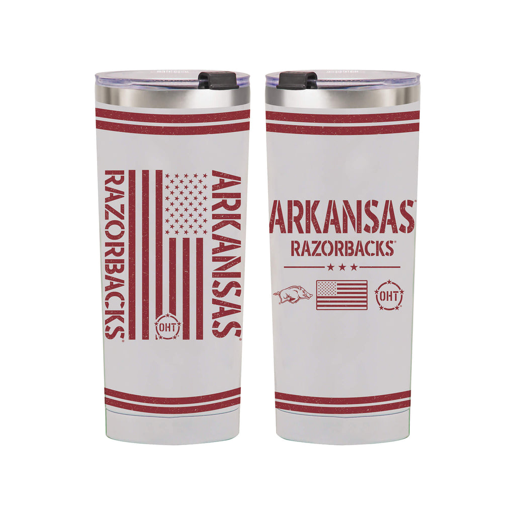Arkansas Razorbacks 24oz OHT flag tumbler 