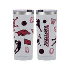 24oz Arkansas Razorbacks Basketball Sketch Tumbler