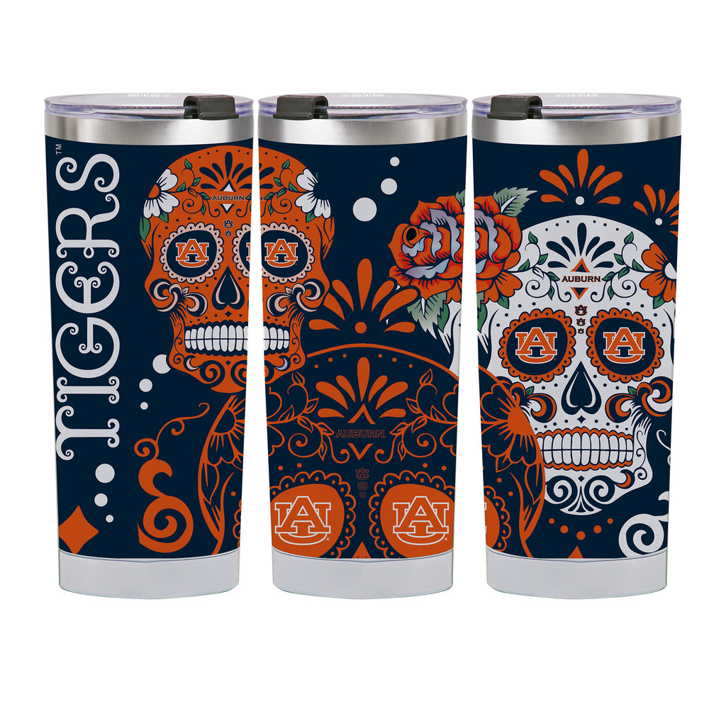 Auburn Tigers 24oz Dia de los Muertos Tumbler