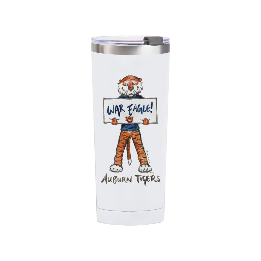 Auburn Tigers Mascot by Laura Wilcox 24oz Stainless Steel Tumbler